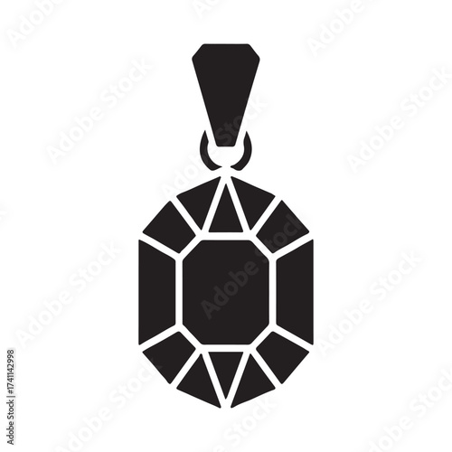 Gemstone Pendant Solid Fashion Icon