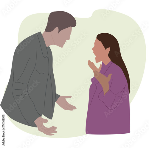 a couple of lovers quarreling