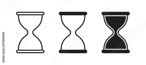 Hourglass icon representing time, deadline, and waiting concept, suitable for scheduling, productivity, countdown, project management, and business process design projects