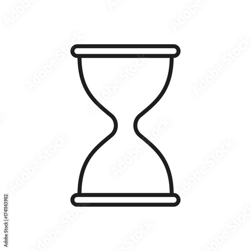 Hourglass icon representing time, deadline, and waiting concept, suitable for scheduling, productivity, countdown, project management, and business process design projects