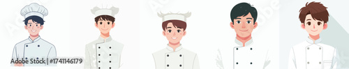 A person works as a chef in vector. 