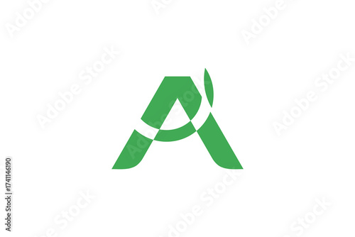 Handwritten capital A in calligraphic brush style – elegant, artistic letterform for custom design