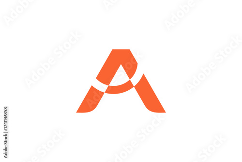 Handwritten capital A in calligraphic brush style – elegant, artistic letterform for custom design