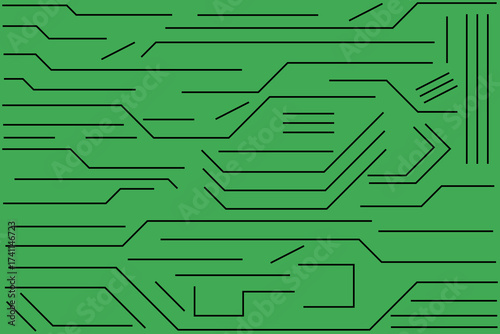 Abstract pattern resembling printed circuit board pathways – tech-inspired, modern digital background