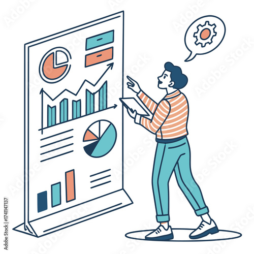 Modern Business Infographic Vector Icon