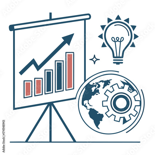 Modern Business Infographic Vector Icon