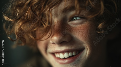 Radiant Youthful Smile Closeup Portrait