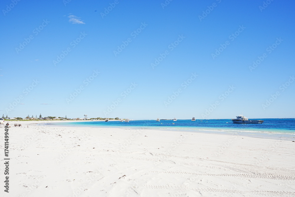 Obraz premium Lancelin Back Beach in Perth, Australia - オーストラリア パース ランセリンビーチ