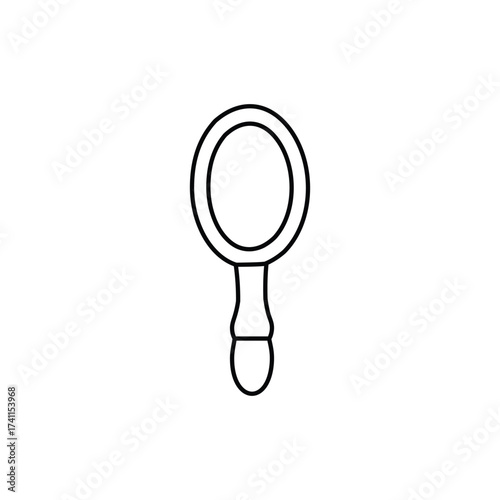 Hand Mirror Vector Personal Care Makeup Beauty Accessory Illustration