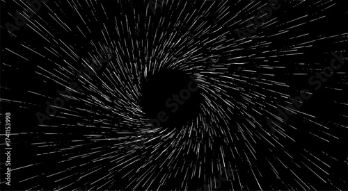  A thick black circle containing a dense, turbulent storm of thin, winding, organic ink-like lines, symbolizing bottled energy or suppressed creativity. All lines must stay within the boundary.