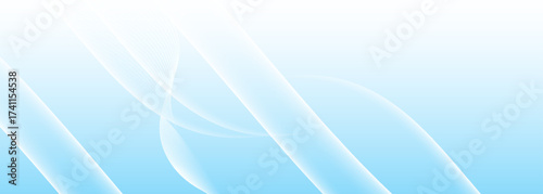 Abstract white wavy glowing lines on a blue background. Futuristic digital high-technology pattern. Health Care concept. Vector