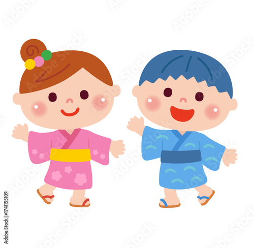 夏祭りを楽しむ子どもたち