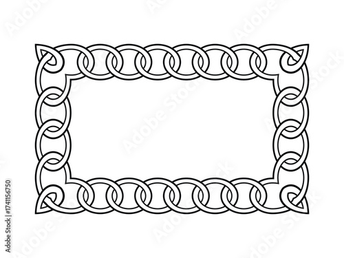 Decorative Interlocking Chain Border Frame