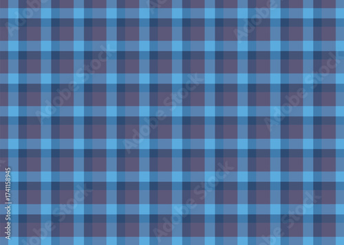 Blue and navy seamless tartan plaid fabric pattern