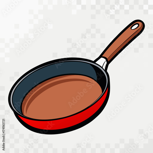 frying pan vector illustration