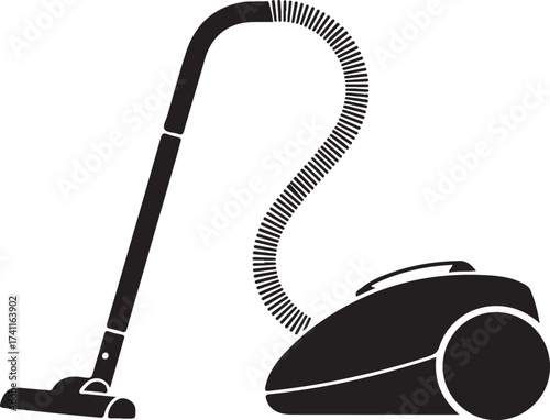  Modern Canister Vacuum Cleaner Icon - Household Cleaning Appliance