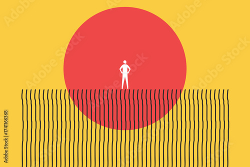 Business leader vector concept. Symbol of hard work, success, growth, development