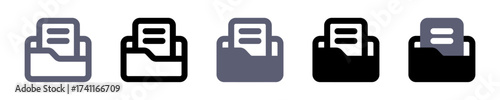 Set of folder with document file icons vector illustration