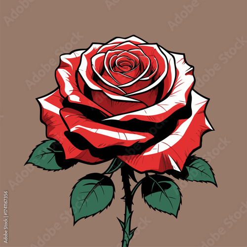 beautiful rose flower vector illustration