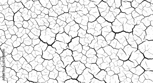 Dramatic cracked earth texture ready for your design projects or creative backgrounds with stark black and white visual impact