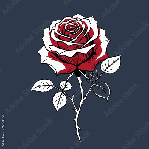 beautiful rose flower vector illustration