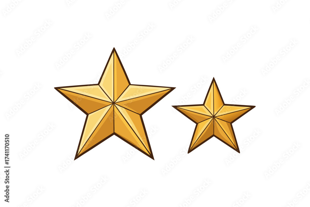 Obraz premium Christmas star with golden glow, vector design isolated on white background