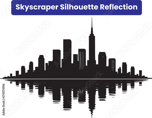 skyscraper silhouette reflector