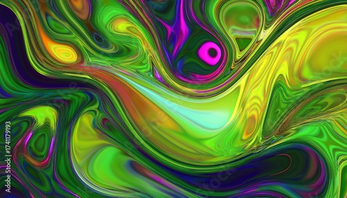 green fractal glass abstract background abstract liquid swirl lime purple pink yellow noise glass wallpaper for web banner fashion technology