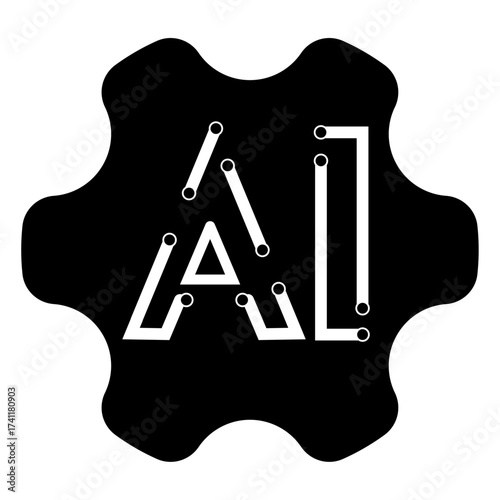 Artificial intelligence Icons , logo, illustration, vector