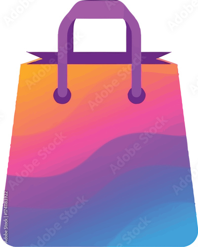 Vibrant shopping bag with modern gradient for your marketing campaign