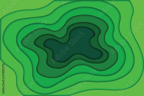 Abstract green background vector with seamless wave pattern and curve shape design for wallpaper illustration texture art decoration