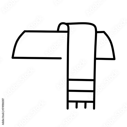 Scarf icon vector