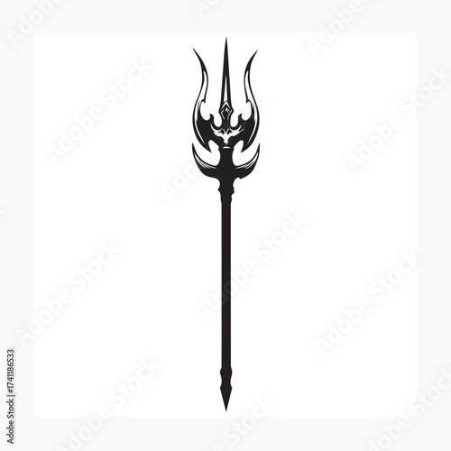 trident on a white background