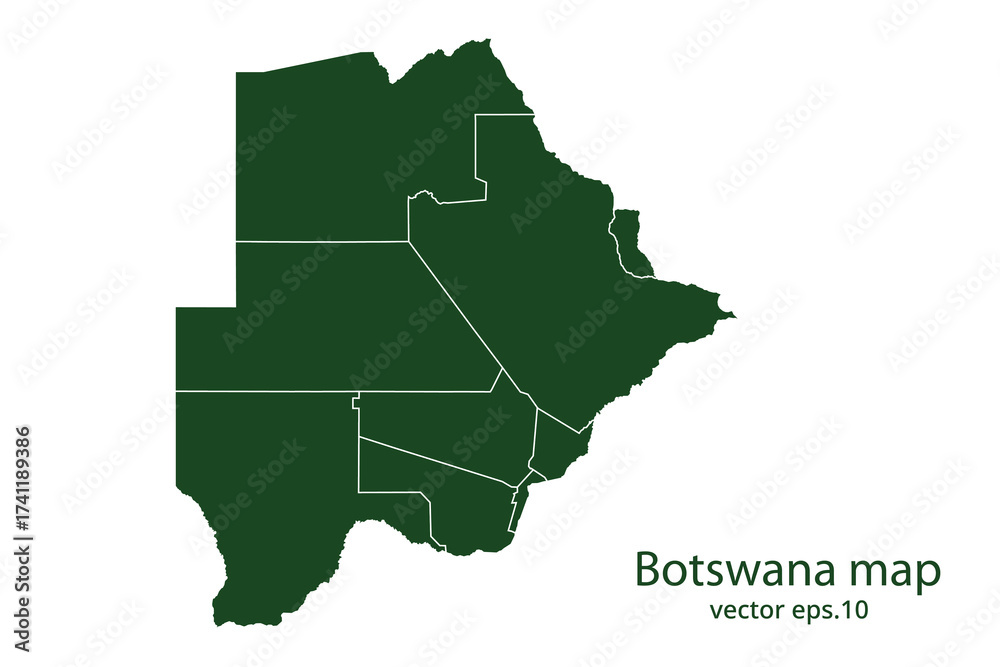 Obraz premium Botswana map