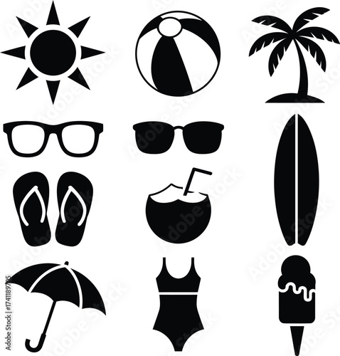 all bundle Black Vector Silhouette design