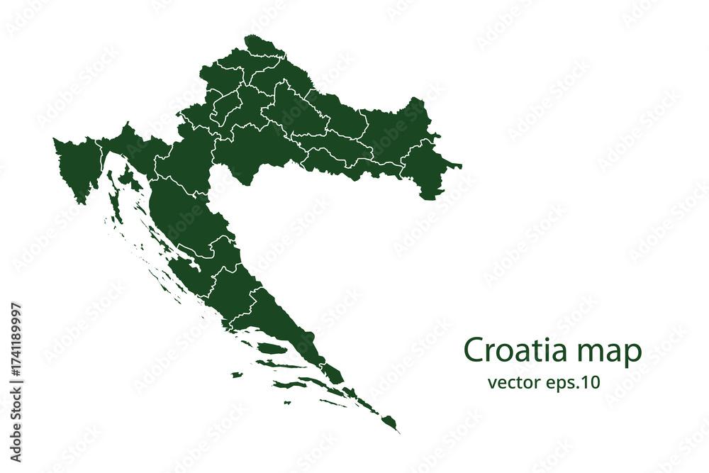 Obraz premium Croatia map
