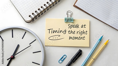 Wallpaper Mural Flat lay composition of reminder note with timing message Torontodigital.ca