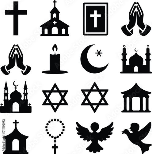 all bundle Black Vector Silhouette design