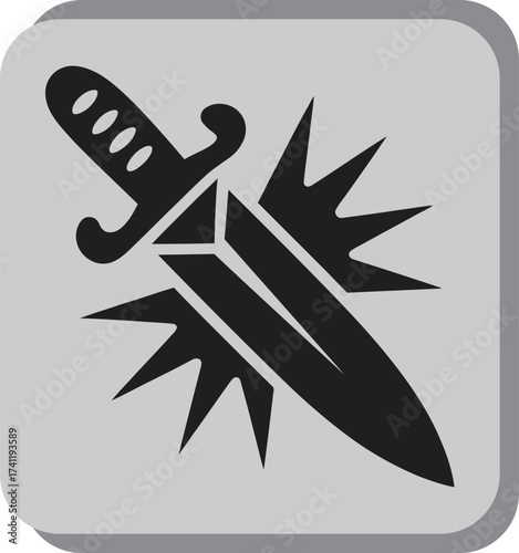 Dagger breaking apart icon
