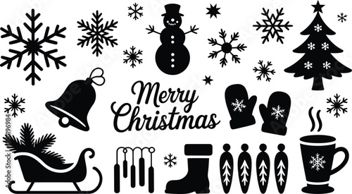 all bundle Black Vector Silhouette design
