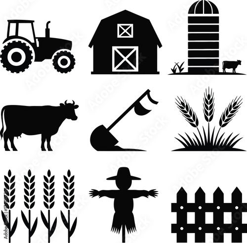 all bundle Black Vector Silhouette design