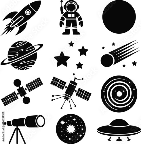 all bundle Black Vector Silhouette design