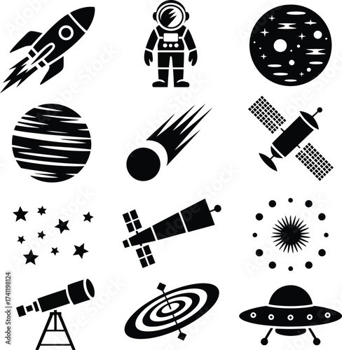 all bundle Black Vector Silhouette design