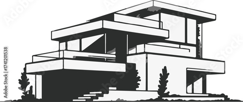 sketch of a house