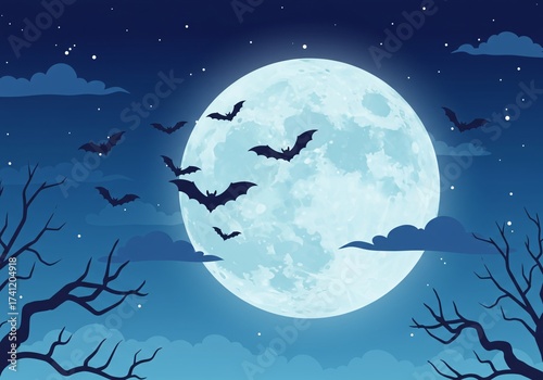 Moonlit Bat Night