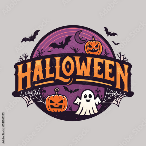 Halloween t-shirt design with funny ghost and drinking pun quote. "I'm Just Here For The Boos" vector graphic isolated on white.