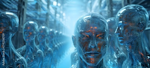 Wallpaper Mural Tiny figures from life white walker ,generative AI Torontodigital.ca