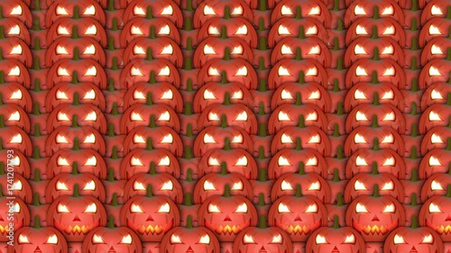 Halloween pattern pumpkin motion on a background