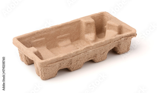 Fotografia Empty rough molded paper pulp protective packaging