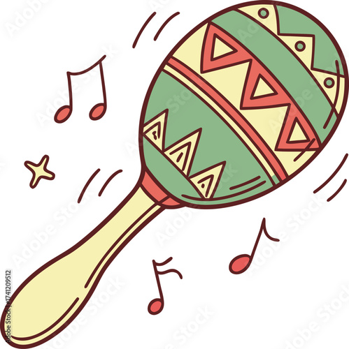 Colorful maraca 
